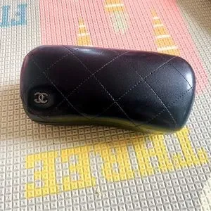 Chanel quilted sunglasses case, box , booklet Chanel Sunglasses Gift Box Case 7.25 x 3 x 3.25 in Black  main image 3